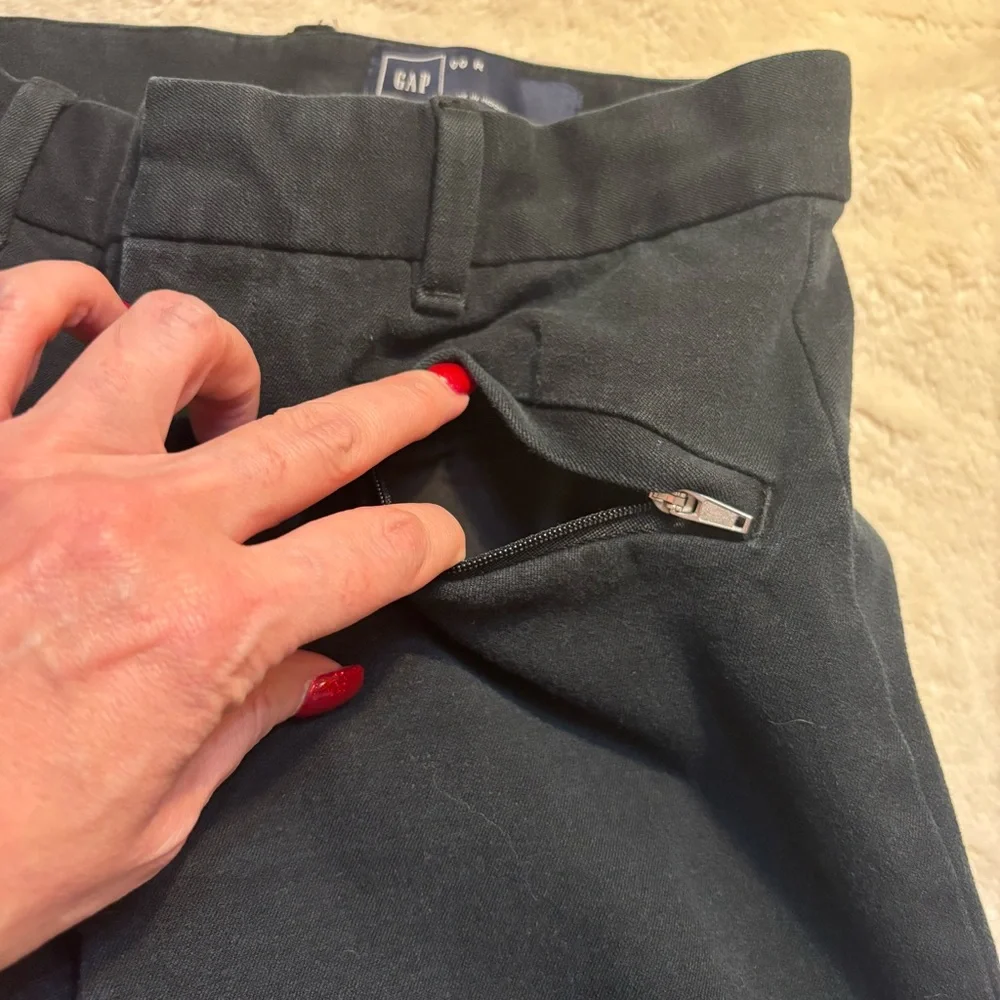 GAP Skinny Ankle B Pants Sz 00R True Black Stretch Cotton Spandex Cropped Pants